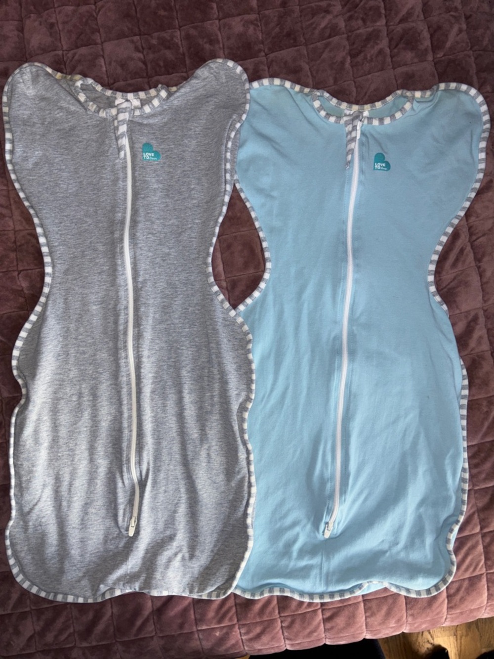 Love to dream swaddle duo - Gray & Light Blue